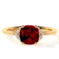 USD 2038,  Shop Elegant Lab Ruby Ring Three Stone Prong Set Style