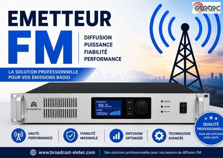 Paris, Electrical & Plumbing, Emetteur FM Professionnel | Broadcast Eletec France