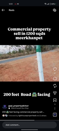 Hyderabad, Residential Plots, INR 10000000,  1200 Sq. Yard,  Commercial Plots 100 Feet Road Facing
