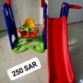 SAR 250,  [Preloved] 3-in-1 Toddler Playroom &ndash; Slide, Swing & Basketball Hoop
