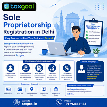 New Delhi, Business, Sole Proprietorship Registration In Delhi &ndash; Simple & Fast Setup With Taxgoal | Start Your