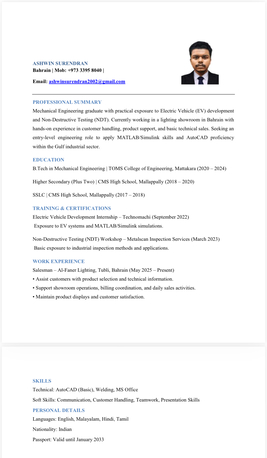 Manama, Job Seekers, Mechanical Engineering