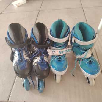 Khobar, Baby & Kid Stuff, SAR 60,  Two Pairs Of Kids Adjustable Inline Skates (Sizes 25-30 & 30-35)