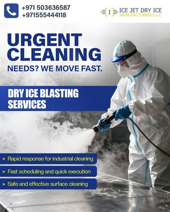 Dubai, Cleaning, Industrial Dry Ice Blasting Services UAE | Advanced Cleaning Solutions