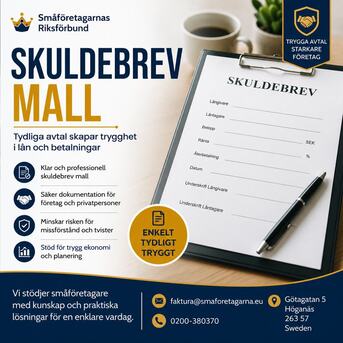 Stockholm, Business, Skuldebrev Mall För Företag Och Privatpersoner