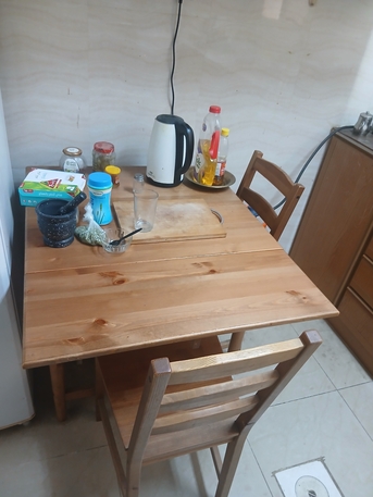 Madinat Al Ummal, Furniture, SAR 500,  IKEA Foldable 4 Chairs Dining Table Set