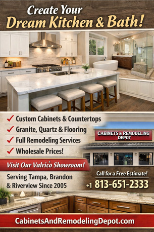 Tampa Bay, Construction, Premium Cabinets & Countertops At Wholesale Prices