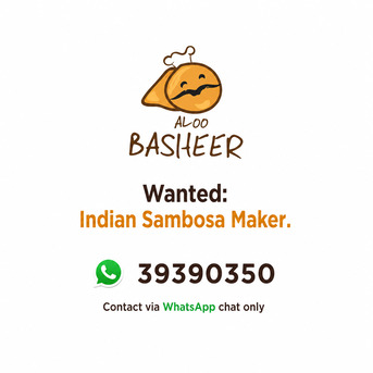 Manama, Jobs, Wanted: Indian Sambosa Maker