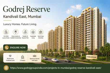 Mumbai, Real Estate For Sale, 3 BR,  Godrej Reserve Kandivali East Mumbai - 3 And 4 BHK Homes