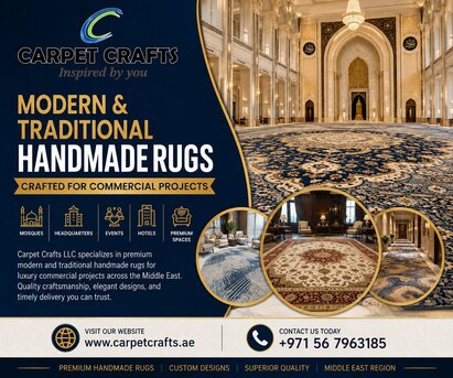 Dubai, Household, Modern & Traditional Handmade Rugs Crafted For Commercial Projects