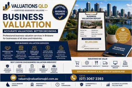 Brisbane, Real Estate, Business Valuation Brisbane | Certified Business Valuers QLD