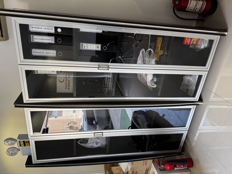 Khobar, Furniture, SAR 900,  For Sale: Front Office Desk & Cupboard (4-Door)