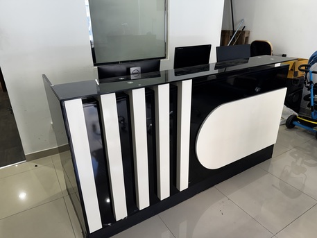 Khobar, Furniture, SAR 900,  For Sale: Front Office Desk & Cupboard (4-Door)