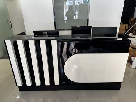 Khobar, Furniture, SAR 900,  For Sale: Front Office Desk & Cupboard (4-Door)