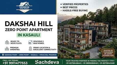 New Delhi, Real Estate For Sale, Exquisite Living: Dakshai Hill Zero Point Apartment In Kasauli