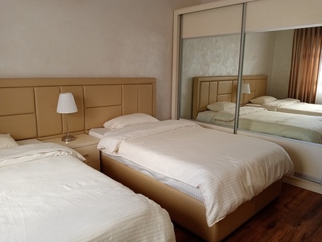 Amman, Apartments, Flats, Houses & Villas, JOD 16000/year,  Furnished,  3 BR,  160 Sq. Meter,  Spacious 3-Bedroom Furnished Apartment With Private Outdoor Area Available For Rent