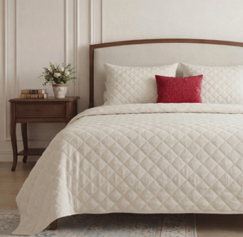 Sydney, Household Items, AUD 110,  Vanilla Diamond Stitched Comforter With Pillowcase Set