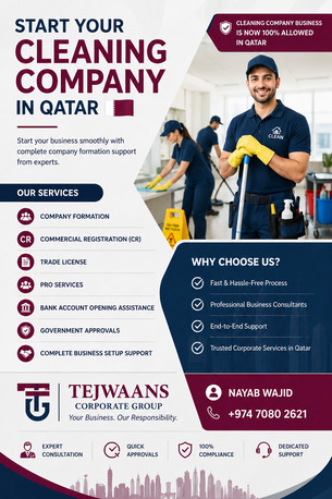 Doha, Business, Start Your Cleaning Company In Qatar.