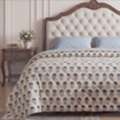 AUD 120,  Blue Marigold Quilted Bedspread | 220x270cm Cotton Quilt