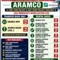 URGENT REQUIREMENT &ndash; ARAMCO PROJECT