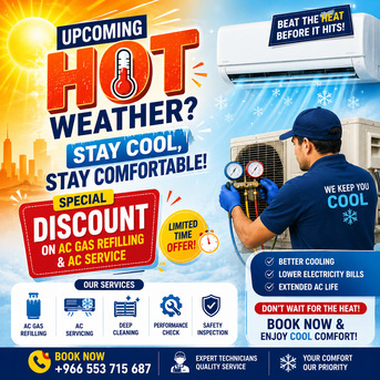 Jeddah, Air Conditioning, Special Discount On AC Service And Gas Refilling, Limited Time Offer, Only In Jeddah