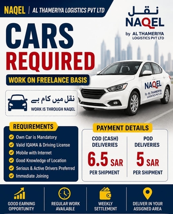 Riyadh, Jobs, A Logistic Company Hiring Delivery Riders Im Naqel