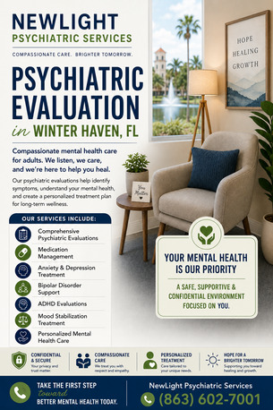 New York, Counseling, Psychiatric Evaluation In Winter Haven FL &ndash; NewLight Psychiatric Services