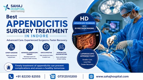 Indore, Health, Best Appendicitis Surgery Treatment In Indore &ndash; Sahaj Hospital