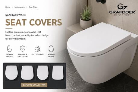 New Delhi, Household, Premium Toilet Seat Covers For Modern Bathrooms | Grafdoer Sanitaryware