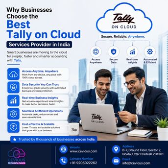 Noida, Computer, Why Businesses Choose The Best Tally On Cloud Services Provider In India