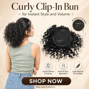 Greater Noida, Clothing & Accessories, Curly Clip-In Bun For Instant Style And Volume