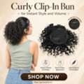 Curly Clip-In Bun For Instant Style And Volume