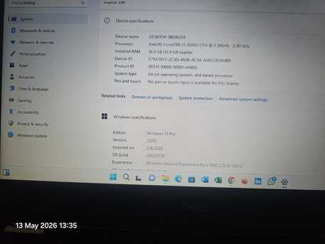 Al Ruwais, Computers, SAR 600,  LAPTOP DELL INSPIRON  3481
