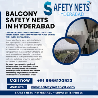 Hyderabad, Writing, Balcony Safety Nets In Hyderabad - Shiva Enterprises