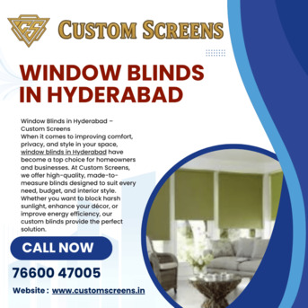 Hyderabad, Writing, Window Blinds In Hyderabad