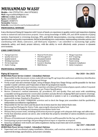 Riyadh, Job Seekers, Piping QC Inspector
