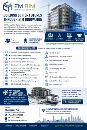 Riyadh, Lessons Offered, We Offer BIM And CAD 2d And 3D Services