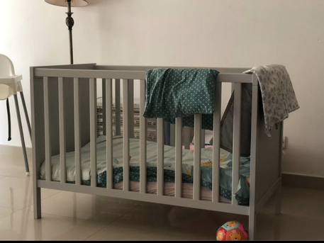 Amwaj Islands, Furniture, BHD 40,  Ikea SUNDVIK Cot, Grey, 60x120 Cm With Mattress