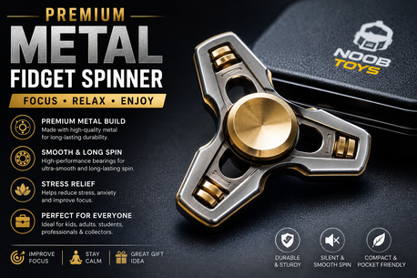 Dwarka, Baby & Kid Stuff, INR 999,  Premium Metal Fidget Spinner For Focus, Stress Relief & Fun