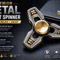 INR 999,  Premium Metal Fidget Spinner For Focus, Stress Relief & Fun