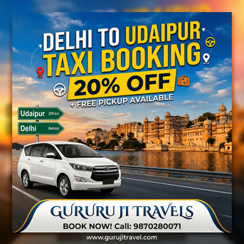 New Delhi, Travel, Delhi To Udaipur Taxi Booking | 20% Off + Free Pickup Available