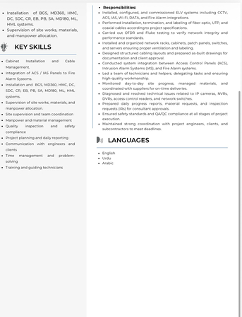 Riyadh, Job Seekers, ELV Technician