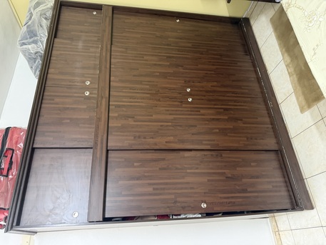 Al Murabba, Furniture, SAR 400,  Selling Bedroom Set - King Size Bed + Medicated Mattress + Wardrobe + Bed Side Tables