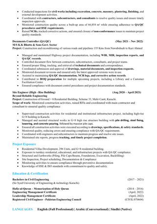 Makkah, Job Seekers, Qc Inspector