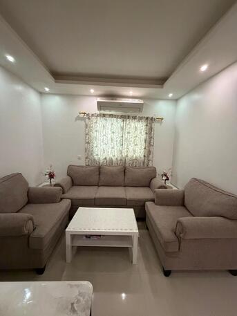 Riyadh, Furniture, SAR 1500,  Luxury Sofa Set (7‑Seater) + IKEA Center Table + Side Tables &ndash; Excellent Condition