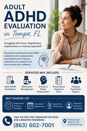 New York, Medical, Adult ADHD Evaluation In Tampa FL