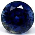 USD 820,  0.81 Cts. Intense Blue Natural Sapphire Round, AAAA Quality