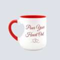 INR 500,  Personalized Heart Cut Handle Printed Mugs