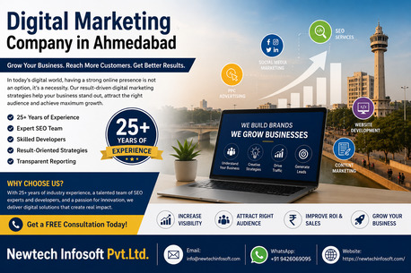 Ahmedabad, Marketing, Digital Marketing Company In Ahmedabad | 25+ Years Experience | Newtech Infosoft