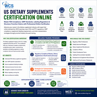 New York, Lessons Offered, Upgrade Your Career With Trusted Training - US Dietary Supplements Certification Online